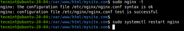 Nginxの構成を確認する
