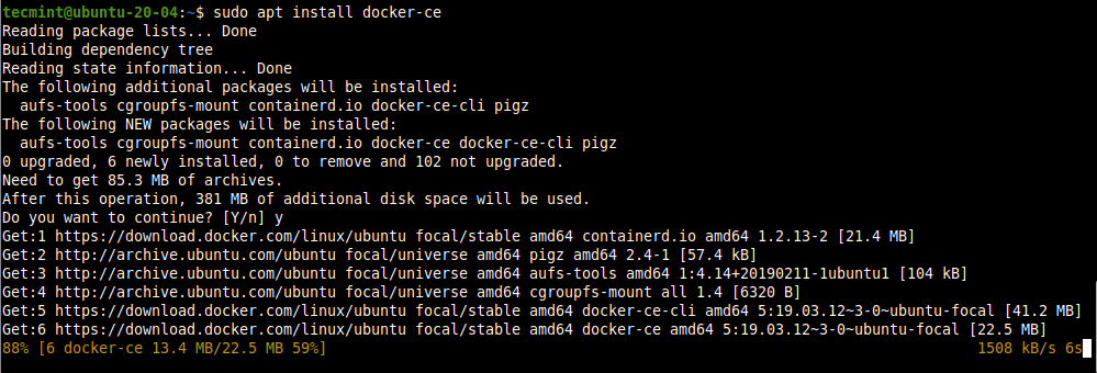 UbuntuにDockerをインストールする