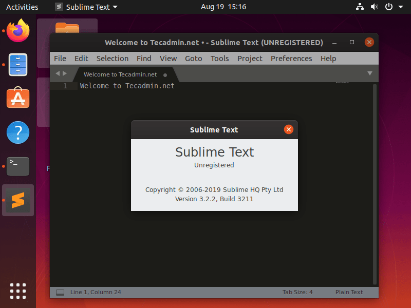Ubuntu 20.04へのSublimeテキストのインストール