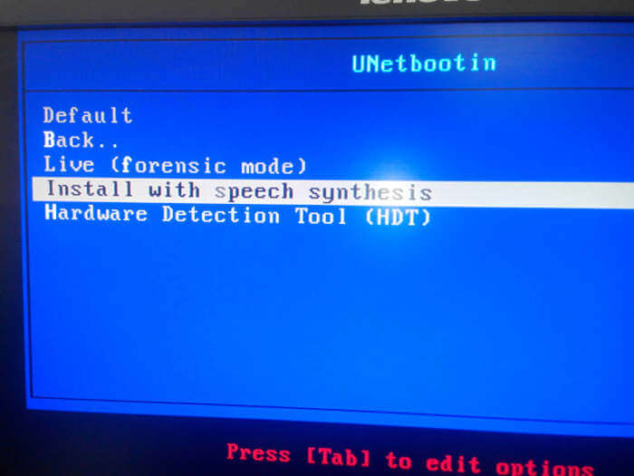 USBからのLinuxの起動
