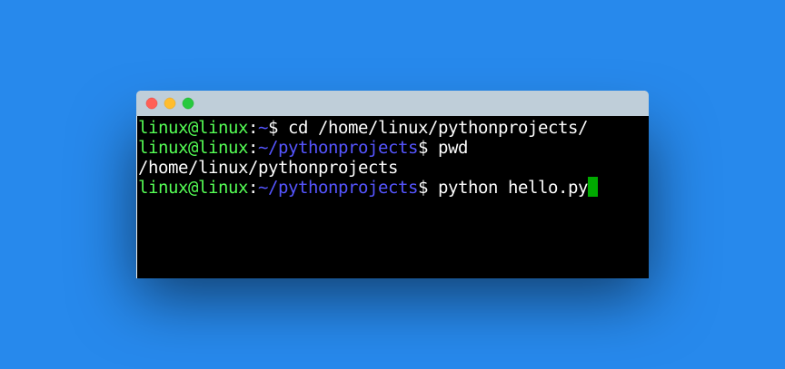Pythonスクリプトを開始します