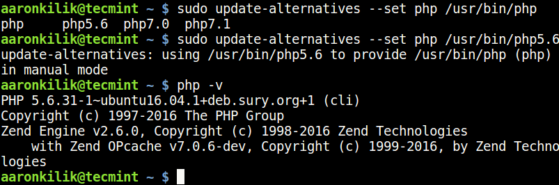 UbuntuでPHP5.6バージョンを設定する