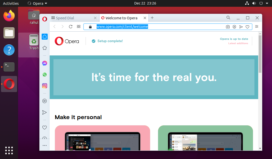 Ubuntu20.04にOperaをインストールする