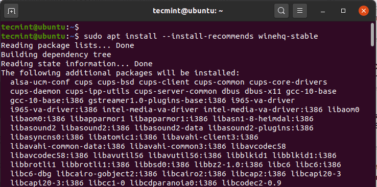 Ubuntu20.04にWineをインストールする