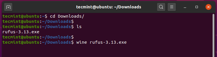 UbuntuでWindowsプログラムを実行する
