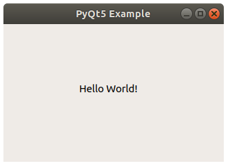PyQt hello world
