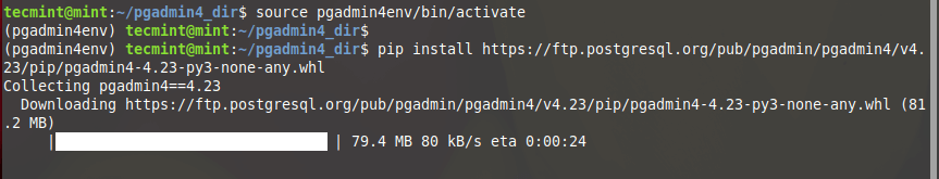 LinuxMintにPgAdmin4をインストールする