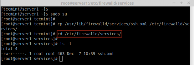 Firewalldサービスの作成