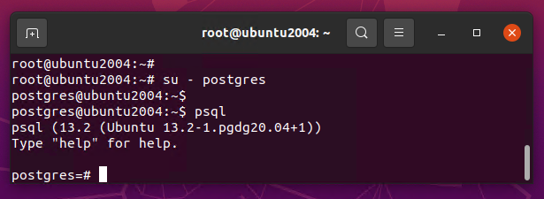 Ubuntu20.04でPostgreSQLを接続する