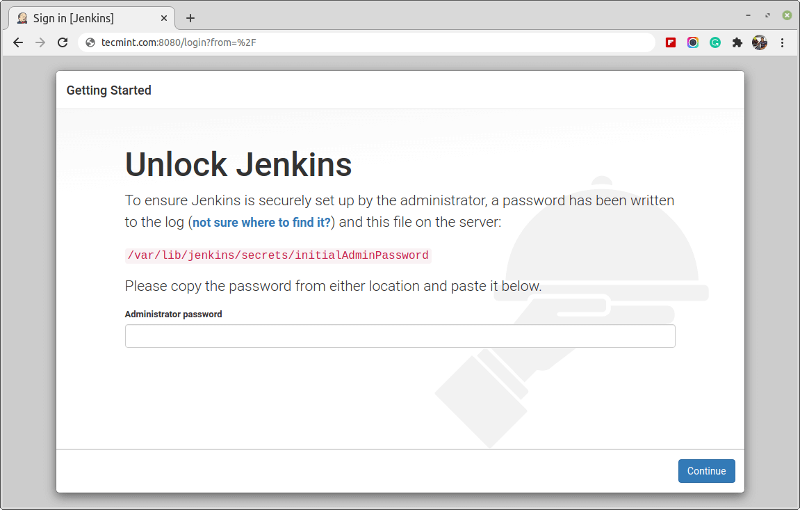 Jenkinsのロックを解除する